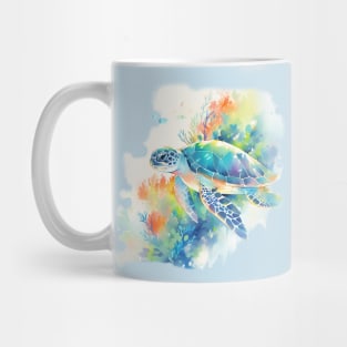 Water Color Sea Turtle Mug